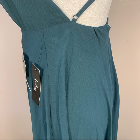 Lulus Mythical Kind of Love Dark Green Cross Back Formal Maxi Dress - Picture 10 of 14